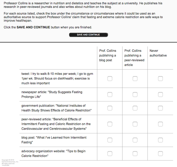 sample test item of problem solving