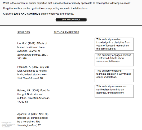 sample test item of problem solving